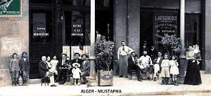 1982- Alger-Mustapha - Cafe du Progres et Peinture Voitures2 - 1911